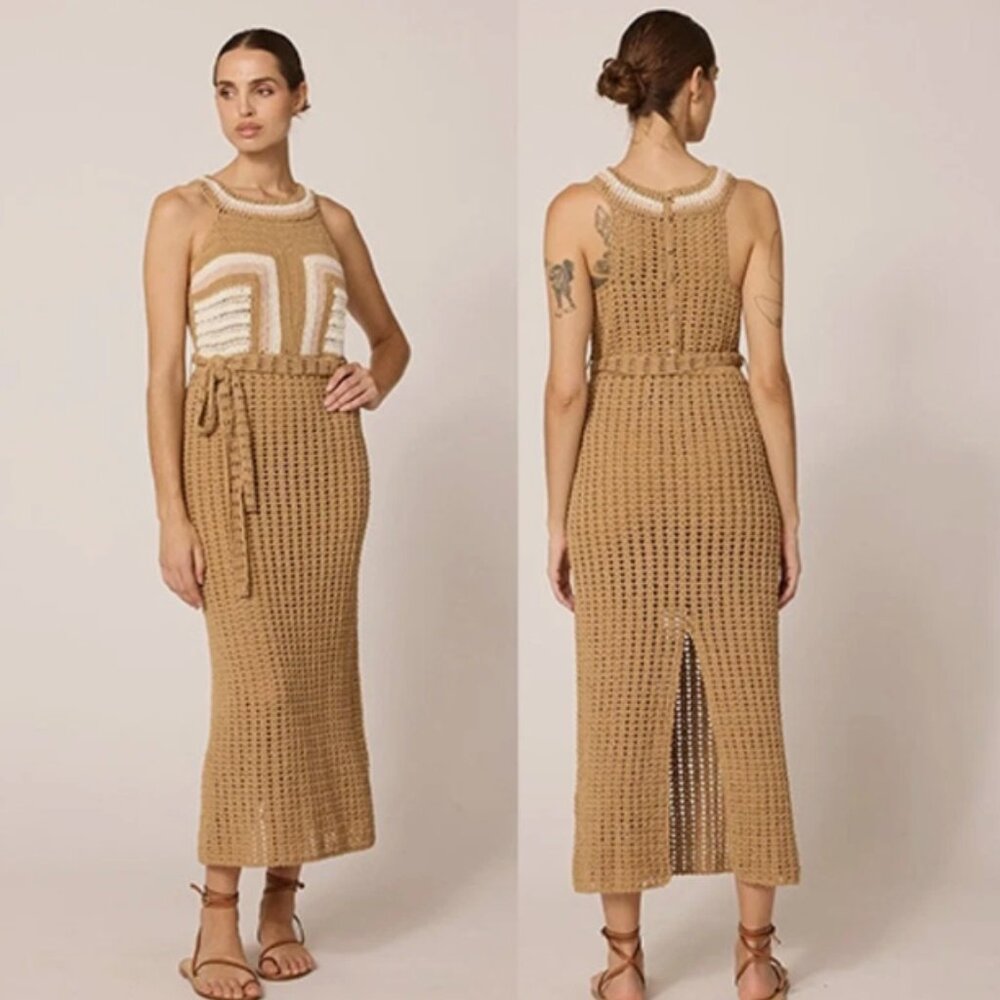 Cleobella Kiana Crochet Midi Dress - Size Medium